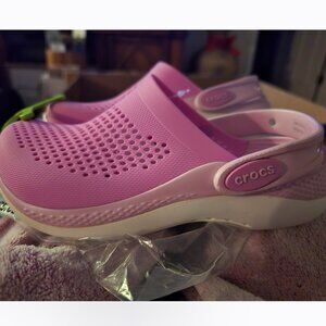 Crocs Literide 360 Youth Kids’ size 2 pink NWT